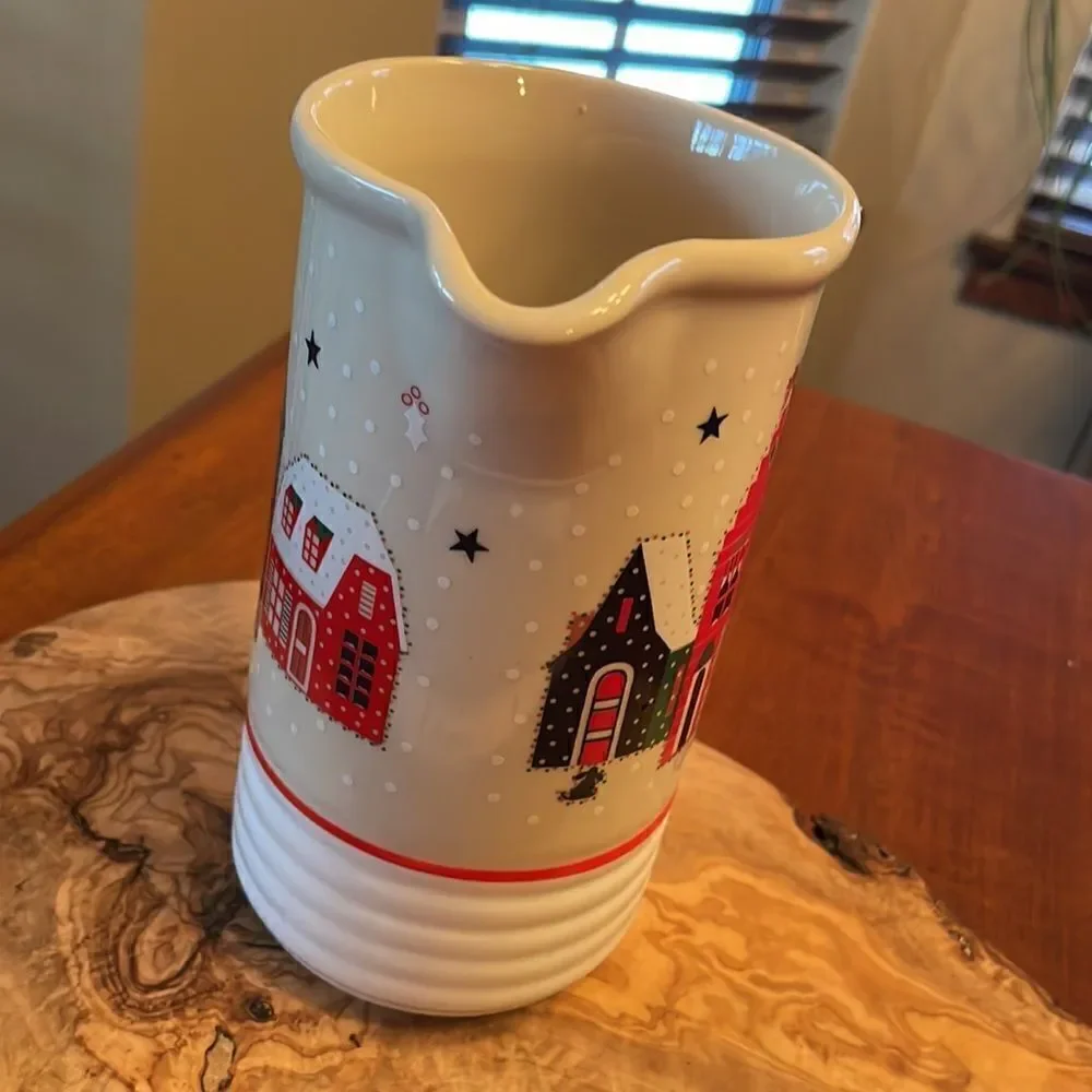 Vintage Noritake Epoch Holiday Joy Christmas Pitcher